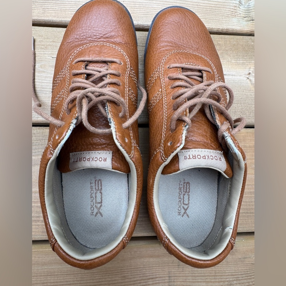 Rockport Men's Tan Leather Sneakers